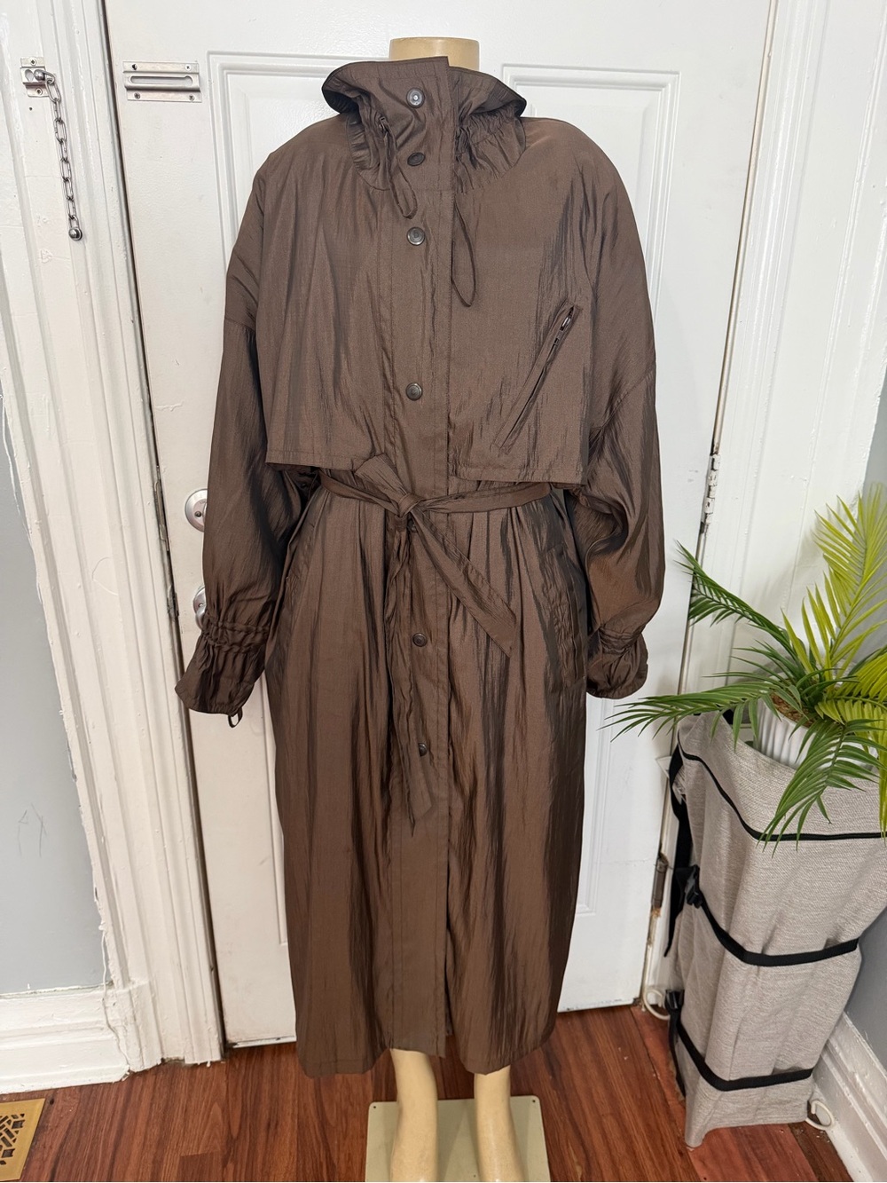 Gabardina / Vintage Fleet Street Long Coat Sun Brown - Size 12